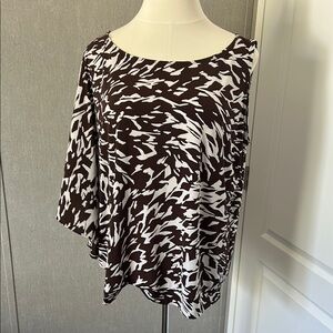 Ashley Stewart Brown and White Women's Top